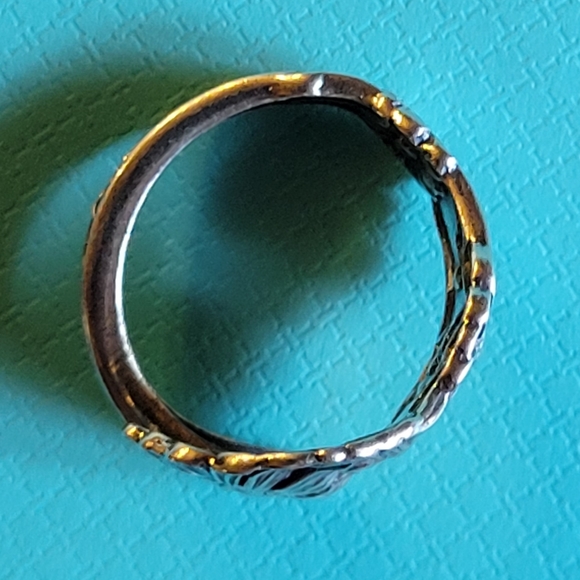 Antique Vintage Daisy Spoon Ring in Sterling Silver - Picture 9 of 11